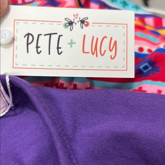 Pete + Lucy purple southwest print long sleeve knit dress size 6/6x NWT - Picture 10 of 12